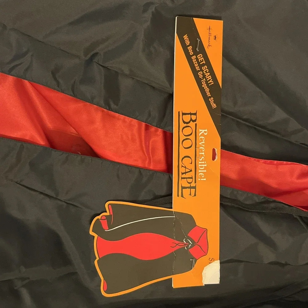 1987 Hallmark Vampire Halloween Dracula Cape Costume Reversible Satin Vitg H19